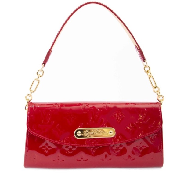 louis vuitton monogram vernis sunset boulevard bag red - Picture 1 of 3